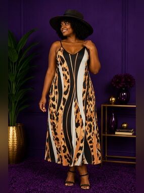 Leopard Print Maxi Dress